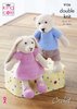 King Cole 9126 Crochet Pattern Bear and Rabbit Toys in King Cole Cottonsoft DK