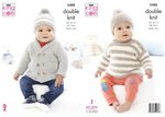 King Cole 5488 Knitting Pattern Baby / Child Jacket Sweater and Hats in King Cole Cotton Top DK