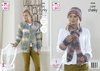 King Cole 5456 Knitting Pattern Womens Cardigan Hat Scarf Wrist Warmers in Explorer Super Chunky