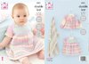 King Cole 5511 Knitting Pattern Baby Dress Matinee Coat and Blanket in King Cole Beaches DK