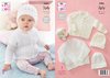 King Cole 5584 Knitting Pattern Baby Raglan Cardigan and Hat in Big Value Baby 3 Ply