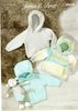 James C Brett JB610 Knitting Pattern Baby Raglan Sleeve Hoodies in Baby Marble and Supersoft Baby DK