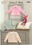 James C Brett JB646 Knitting Pattern Baby Cardigans Sweater in Rainbow Sprinkles and Innocence DK