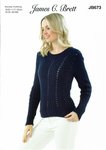 James C Brett JB672 Knitting Pattern Womens Sweater in James C Brett It's Pure Cotton DK