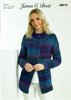 James C Brett JB670 Knitting Pattern Womens Cardigan Sweater in James C Brett Marble Chunky