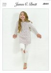 James C Brett JB491 Knitting Pattern Childrens Round Neck and Hooded Sweaters in Tranquil Chunky