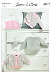 James C. Brett JB517 Knitting Pattern Baby Cardigans and Sweater in James C Brett Baby DK