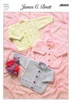 James C Brett JB005 Knitting Pattern Baby Cardigans in Baby, Magi Knit, Supreme Soft and Gentle DK