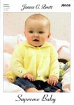 James C. Brett JB038 Knitting Pattern Baby Jacket Dress Hat Blanket in Supreme Soft and Gentle DK