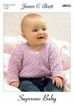 James C. Brett JB033 Knitting Pattern Baby Cardigans and Hat in Supreme Soft and Gentle DK