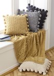 King Cole 5661 Knitting Pattern Throw and Cushion Covers in King Cole Forest Aran
