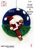 King Cole 9147 Knitting Pattern Christmas Sleepy Santa Wreath in Tinsel Chunky and Glitz DK