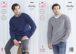 King Cole 5686 Knitting Pattern Mens Sweaters in King Cole Subtle Drifter Chunky