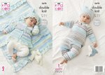 King Cole 5678 Knitting Pattern Baby Sweater Pants Jacket Hat Blanket in King Cole Cherish DK