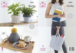 King Cole 5694 Knitting Pattern Plant Pot Sacks, Tablet Cover, Tea Cosy and Bag in Ultra-Soft Chunky