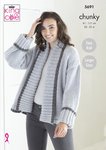 King Cole 5691 Knitting Pattern Womens Cardigans in King Cole Ultra-Soft Chunky