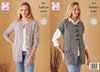 King Cole 5721 Knitting Pattern Womens Cable Waistcoat and Jacket in King Cole Fashion Aran