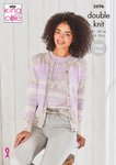 King Cole 5696 Knitting Pattern Womens Cardigan and Sweater in King Cole Fjord DK