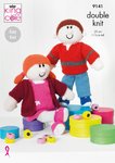 King Cole 9141 Knitting Pattern Rag Dolls Toys in King Cole Big Value DK
