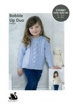 Cygnet CY1322 Knitting Pattern Childrens Bobble Up Duo Sweater and Cardigan in Cygnet Pure Baby DK
