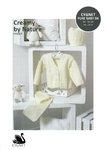Cygnet CY1317 Knitting Pattern Baby Creamy by Nature Cardigan Hat Scarf in Cygnet Pure Baby DK