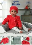 Peter Pan PP010 Knitting Pattern Baby Cardigan Hat and Blanket in Peter Pan DK