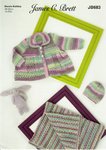 James C Brett JB683 Knitting Pattern Baby Matinee Coat Hat Blanket in Baby Twinkle Prints DK
