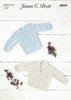 James C Brett JB691 Knitting Pattern Baby Cardigan and Sweater in James C Brett Supersoft Baby DK