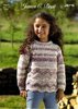 James C Brett JB718 Knitting Pattern Childrens Girls Sweater in James C Brett Rustic Chunky