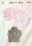 James C Brett JB734 Knitting Pattern Baby Jacket and Cardigans in Flutterby Chunky