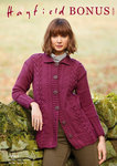 Sirdar 10081 Knitting Pattern Womens Cabled Cuff, Collared Jacket in Hayfield Bonus Aran