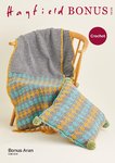 Sirdar 10125 Crochet Pattern Crochet Diamond Runner and Cushion in Hayfield Bonus Aran
