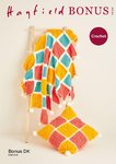 Sirdar 10120 Crochet Pattern Crochet Blanket and Cushion in Hayfield Bonus DK