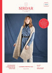 Sirdar 10207 Knitting Pattern Womens Blanket Style Wrap  in Sirdar Cashmere Merino Silk DK