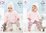 King Cole 5771 Knitting Pattern Baby Coat Top and Hats in King Cole Baby Safe DK