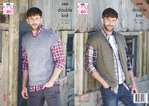 King Cole 5800 Knitting Pattern Mens Waistcoat and Tank Top in King Cole Homespun DK