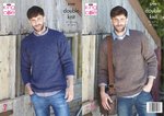 King Cole 5799 Knitting Pattern Mens Sweaters in King Cole Homespun DK
