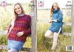 King Cole 5816 Knitting Pattern Womens Sweater and Tunic in King Cole Autumn Chunky