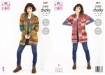 King Cole 5841 Knitting Pattern Womens Jacket and Waistcoat in King Cole Explorer Super Chunky