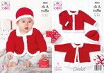 King Cole 5863 Crochet Pattern Baby Christmas Jackets and Hat in King Cole Cherished DK and Truffle
