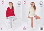 King Cole 5705 Knitting Pattern Girls Cardigan and Sweater in King Cole Big Value Tweed DK