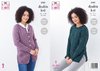 King Cole 5707 Knitting Pattern Womens Cardigan and Sweater in King Cole Big Value Tweed DK