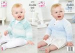 King Cole 5774 Knitting Pattern Baby Cardigans in King Cole Baby Pure DK