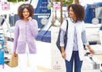 King Cole 5748 Knitting Pattern Womens Jacket and Waistcoat in King Cole Cottonsmooth DK