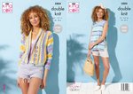 King Cole 5884 Knitting Pattern Womens Top and Cardigan in King Cole Tropical Beaches DK