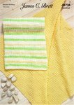 James C Brett JB738 Crochet Pattern Pram and Cot Blankets in Baby DK and Baby Marble DK