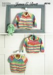James C Brett JB745 Knitting Pattern Baby Childrens Cardigans in Baby Twinkle Prints DK