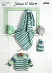 James C Brett JB748 Knitting Pattern Baby Childrens Cardigan Hat Blanket in Baby Twinkle Prints DK