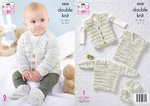 King Cole 5858 Knitting Pattern Baby Cardigan Waistcoat Sweater Tank Top in Little Treasures DK