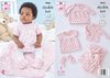 King Cole 5856 Knitting Pattern Baby Dress Cardigan Blanket Bootees in Little Treasures DK